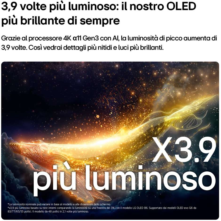 LG OLED55G64LW Smart TV 55" 4K OLED evo AI Argento