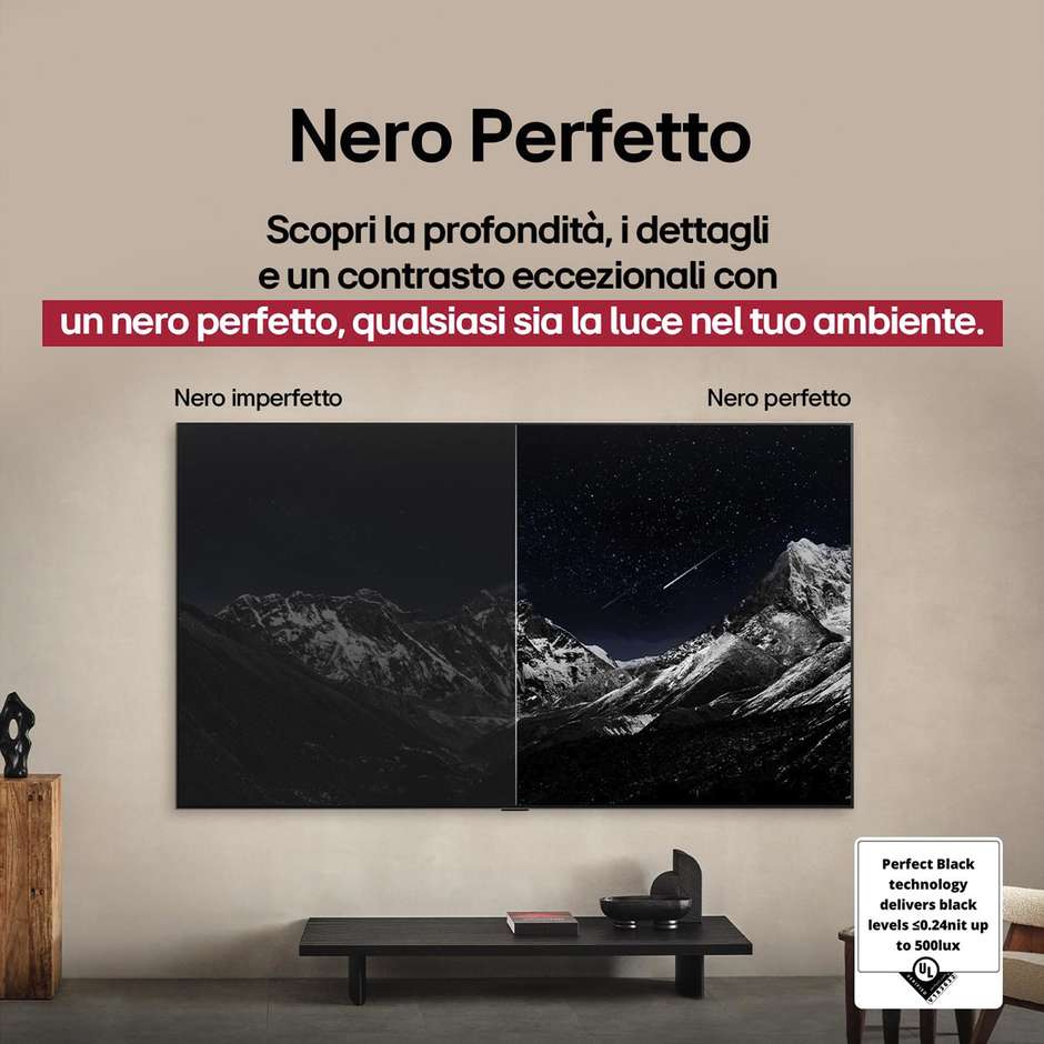 LG OLED65B56LA TV OLED 65'' 4K Ultra HD Smart TV Wi-Fi Classe F Colore Nero