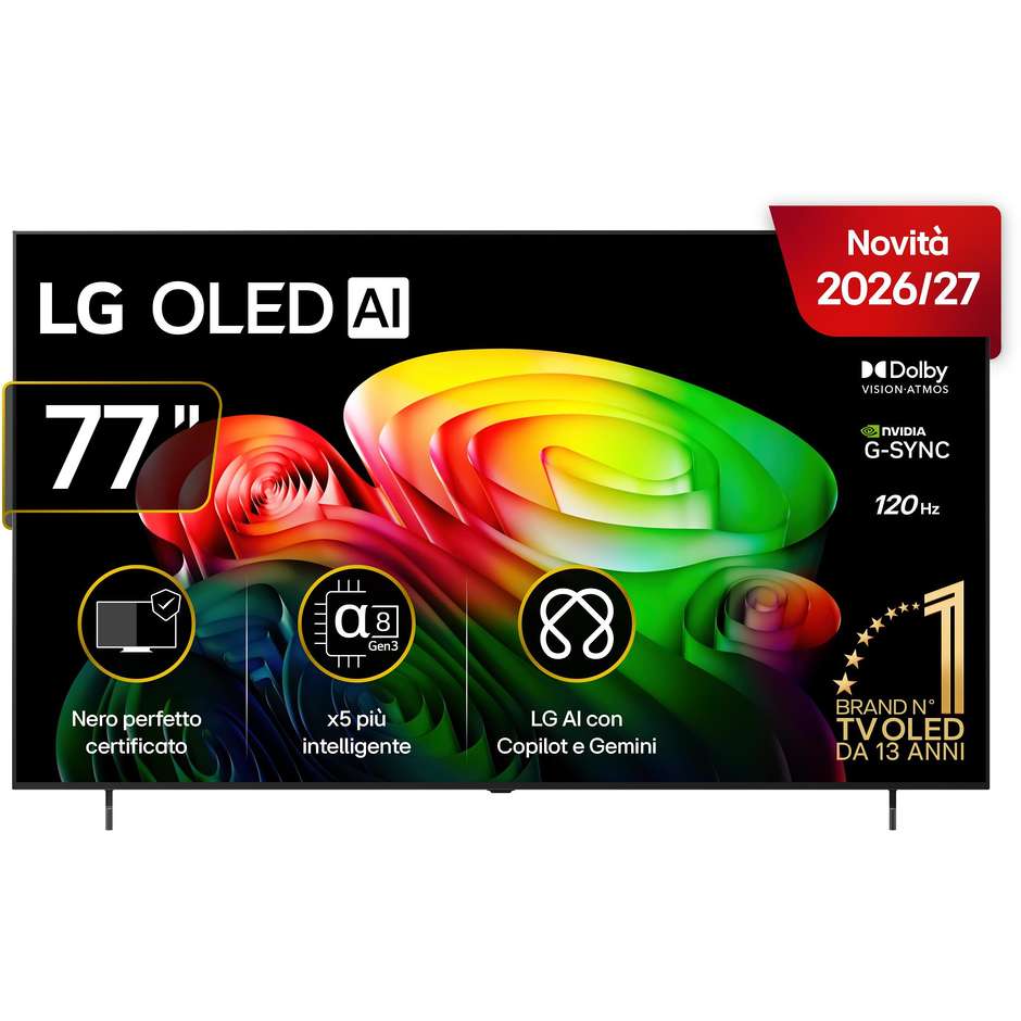 LG OLED77B65LA Smart TV OLED 77 pollici 4K 120 Hz, webOS 26