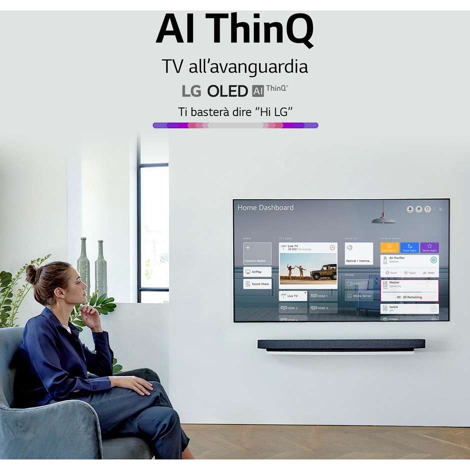 LG OLED77CX6LA TV OLED 77'' 4K Ultra HD Smart TV Wi-Fi Classe A+ colore nero