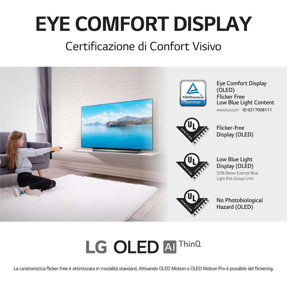 LG OLED77CX6LA TV OLED 77'' 4K Ultra HD Smart TV Wi-Fi Classe A+ colore nero