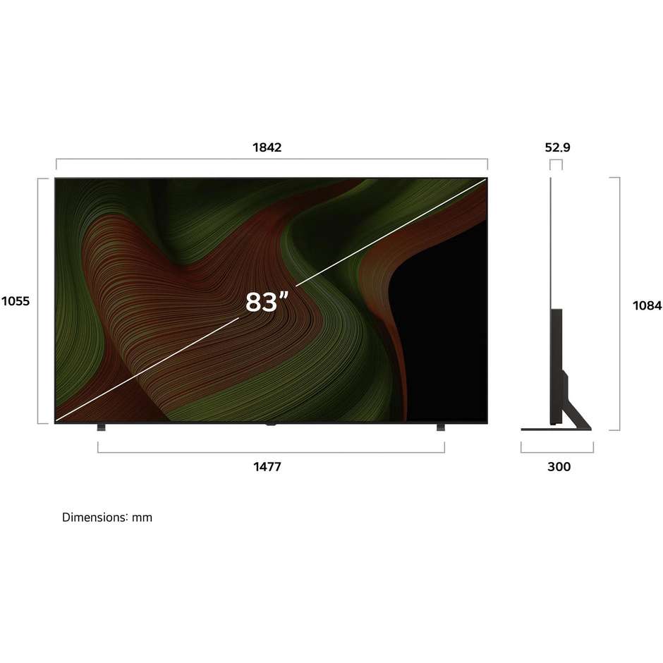 LG OLED83B56LA TV OLED 83'' 4K Ultra HD Smart TV Wi-Fi Classe F Colore Nero