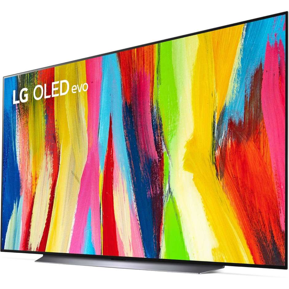 LG OLED83C24LA.API Tv OLED 83" 4K Ultra HD Smart Tv Wi-Fi Classe F Colore cornice Argento