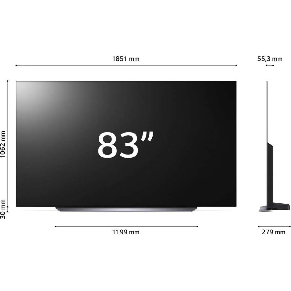 LG OLED83C34L TV 83" OLED 4K Ultra HD Smart TV Classe F Colore Nero