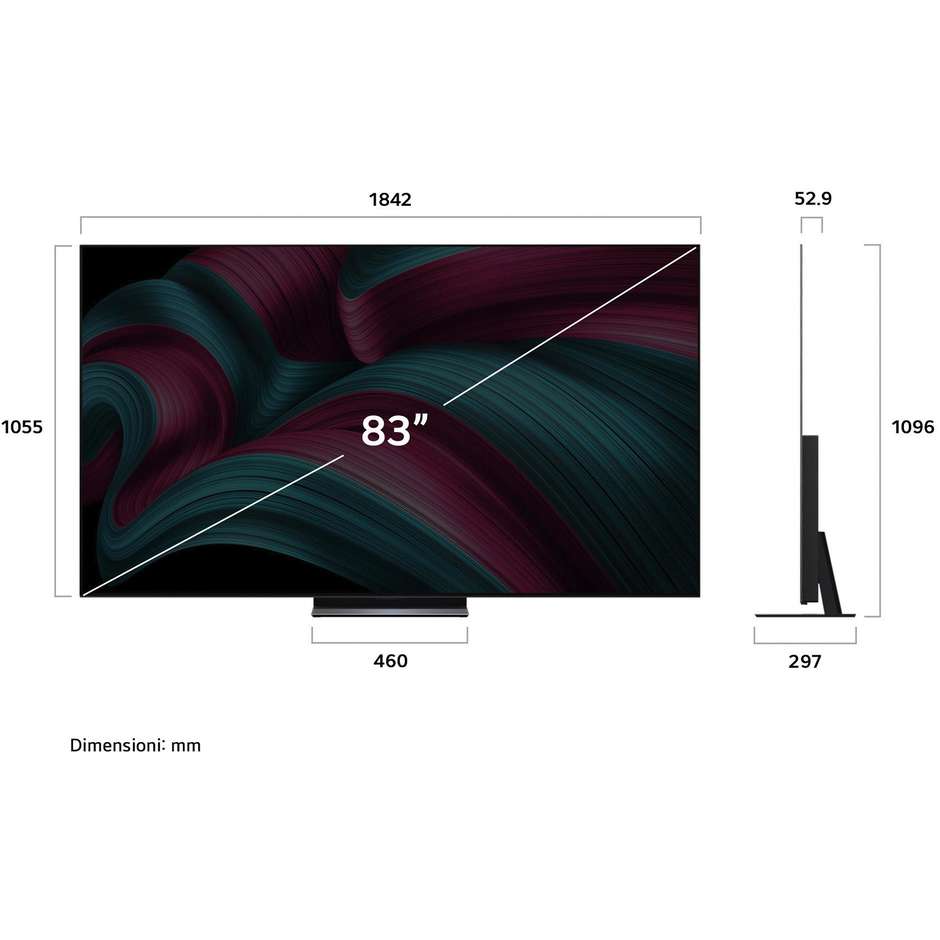 LG OLED83C54LA TV OLED evo 83" 4K Ultra HD Smart TV Wi-Fi Classe F Colore Black