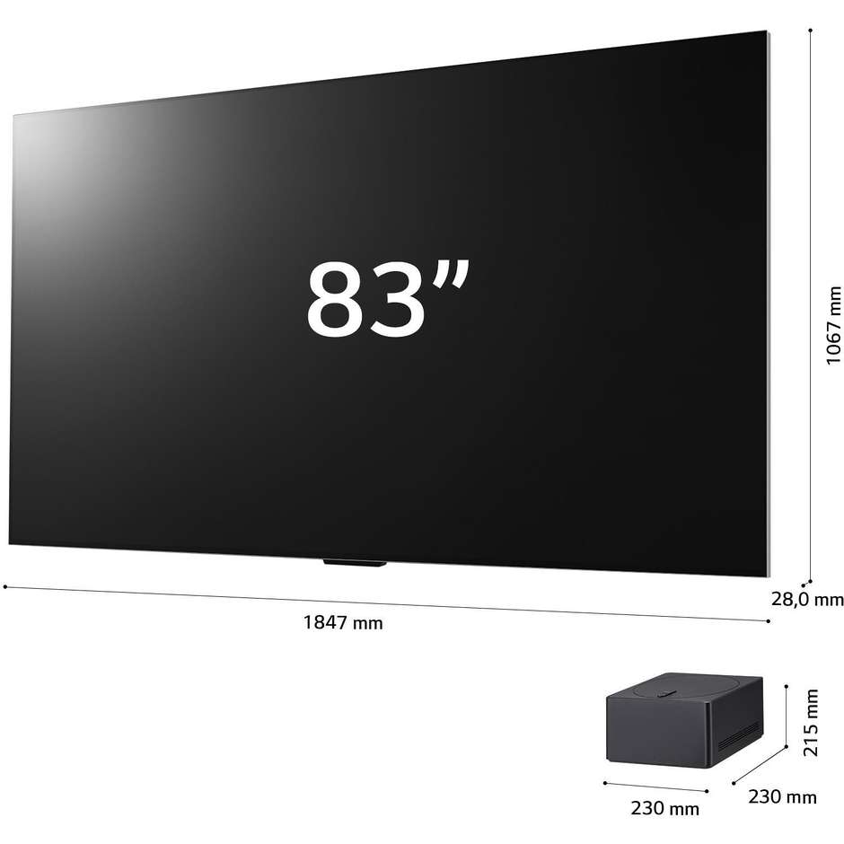 LG OLED83M39LA Tv OLED 83" 4K Ultra HD Smart Tv Wi-Fi Classe G Colore Nero