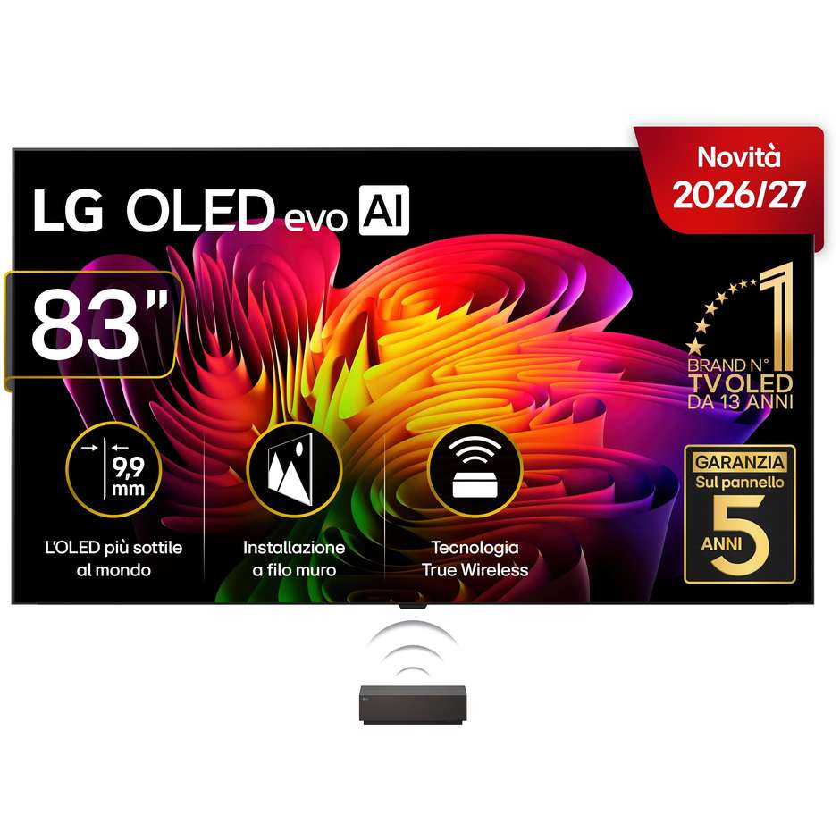 LG OLED83W69LA Wallpaper TV OLED evo AI 83" 4K True Wireless 9,9 mm
