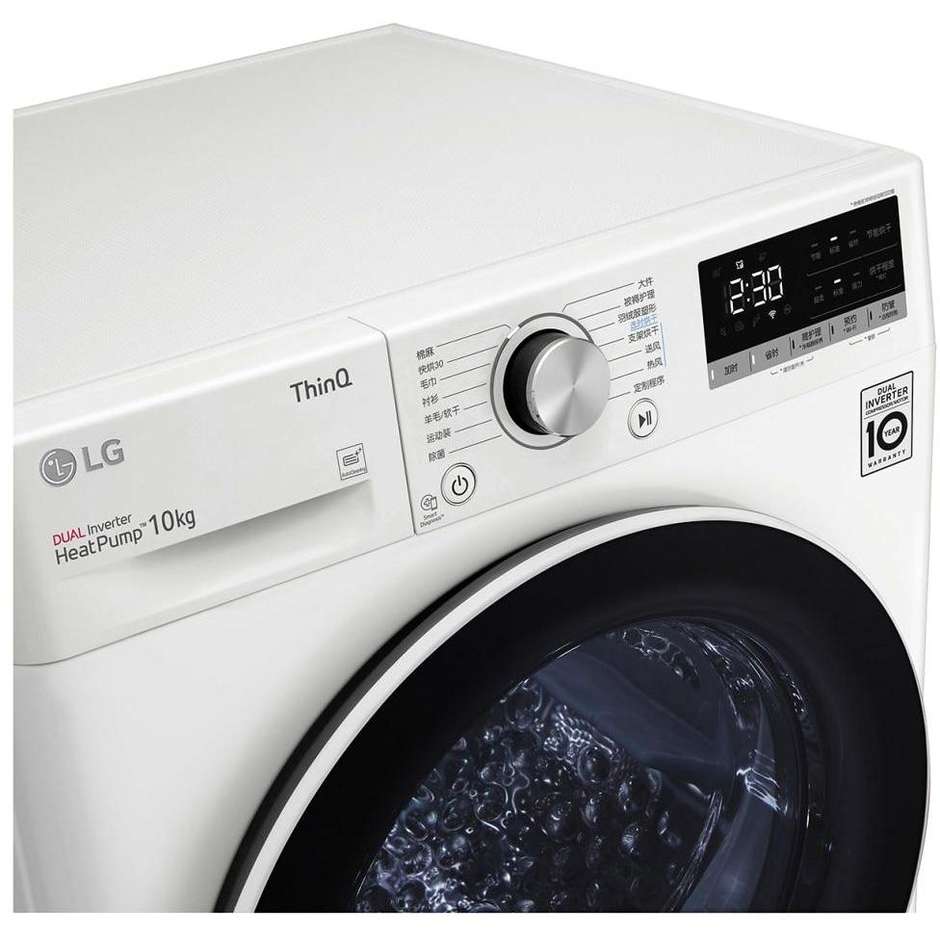 Lg RH10V9AV4W Asciugatrici Pompa di calore Capacità 10 Kg Classe A+++ Colore Bianco