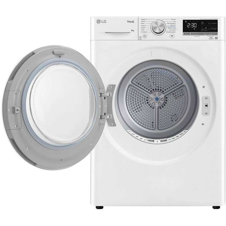 LG RH90V5AV6N Asciugatrice a pompa di calore Caricamento frontale Capacita 9 Kg Classe A++ Colore Bianco