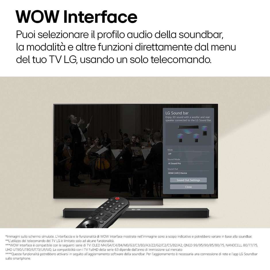 LG S40T.DEUSLLK Soundbar All-in-One per TV e Intrattenimento Domestico DTS,DTS Colore Black
