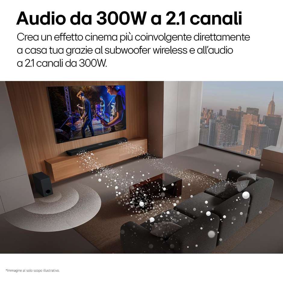 Lg S40T.DEUSLLK Soundbar con Subwoofer per TV Nero