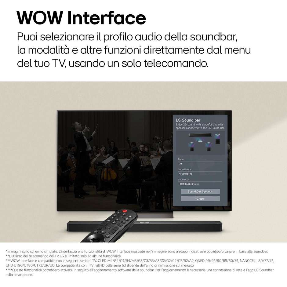 Lg S60T.AEUSLLK Soundbar con Subwoofer per TV Nero