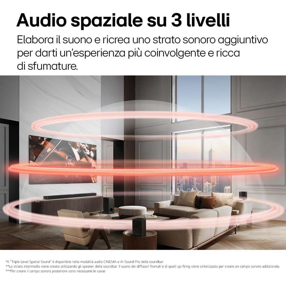 Lg S70TY.AEUSLLK Soundbar con Subwoofer per TV Nero