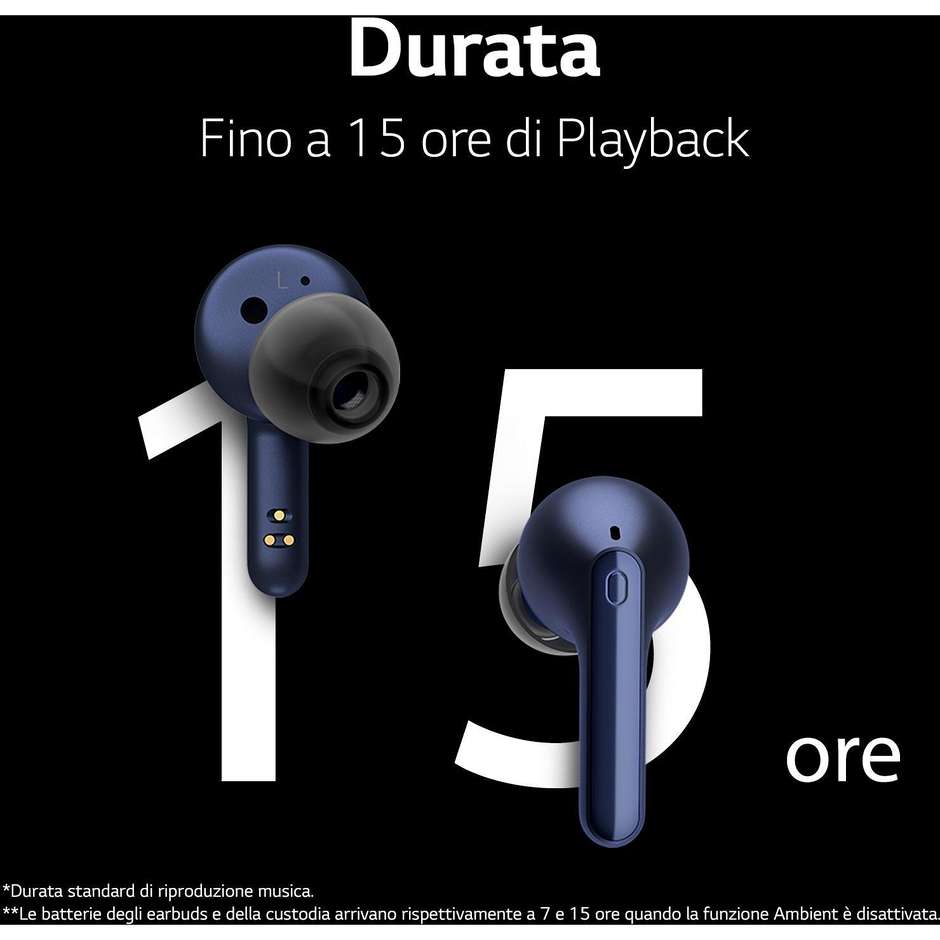 LG TONE Free FP3 Auricolari True Wireless Bluetooth Colore Blu