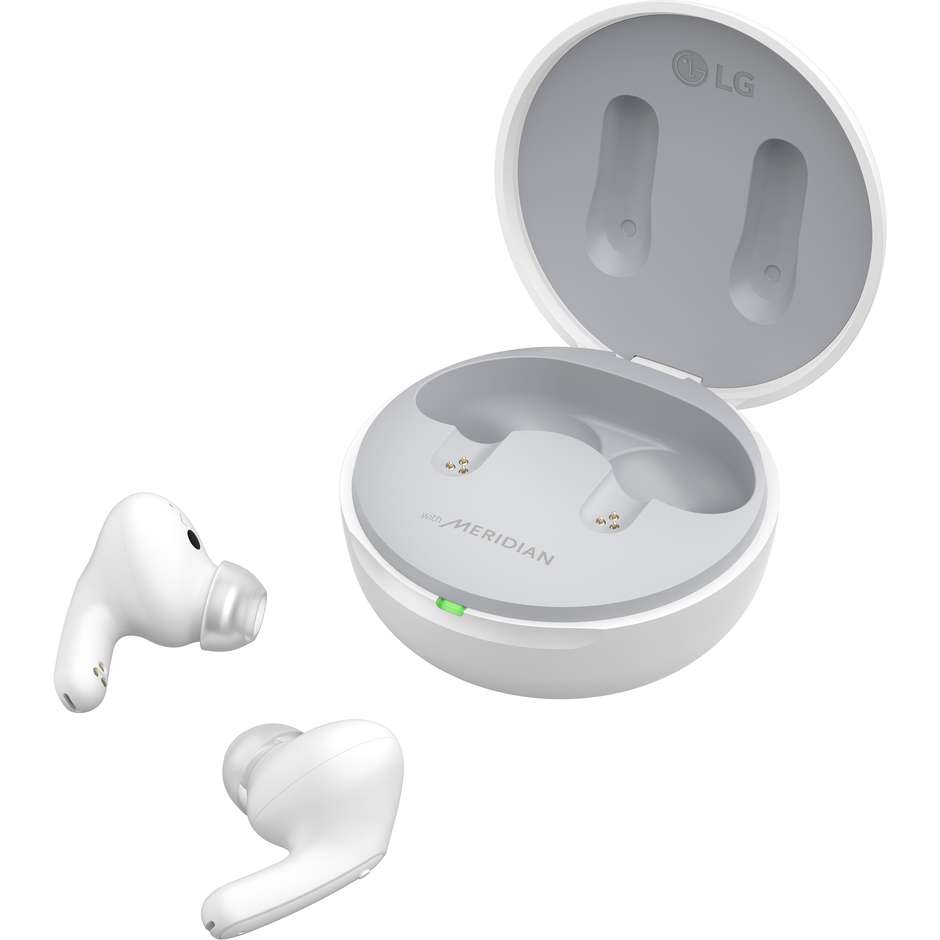 LG TONE Free FP5 Auricolari True Wireless In-Ear con Meridian Audio e Cancellazione Attiva del Rumore ANC Bianco
