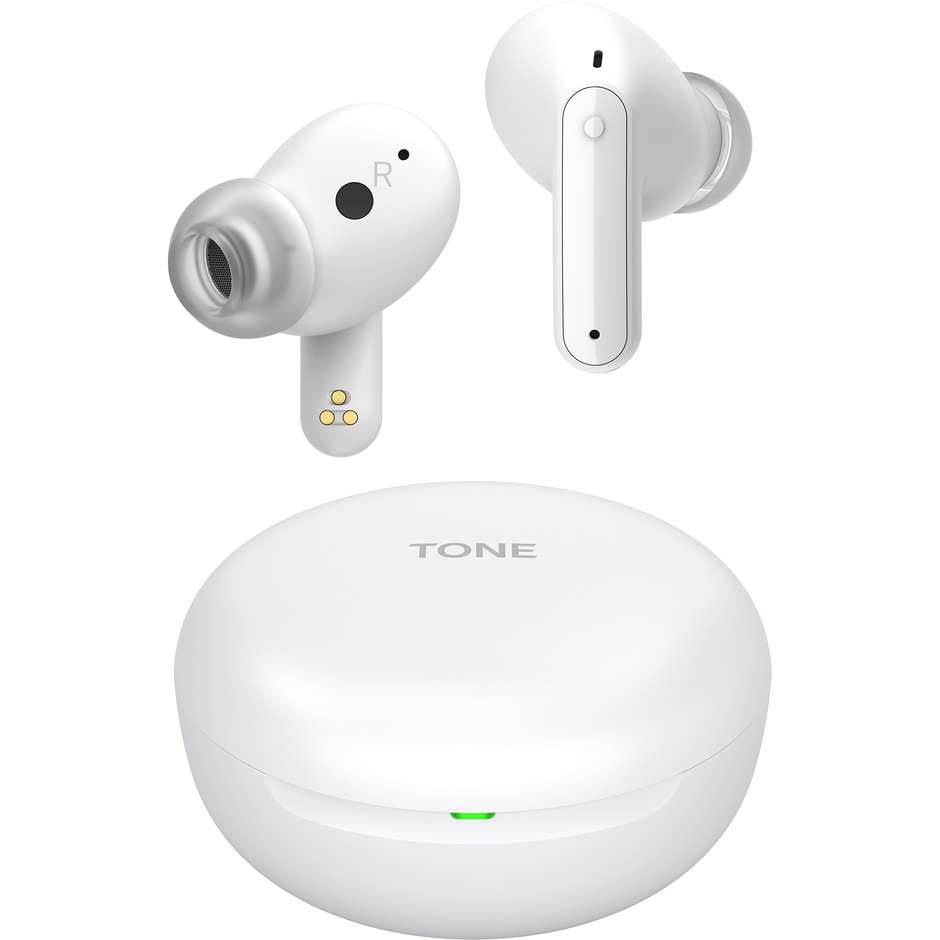 LG TONE Free FP5 Auricolari True Wireless In-Ear con Meridian Audio e Cancellazione Attiva del Rumore ANC Bianco