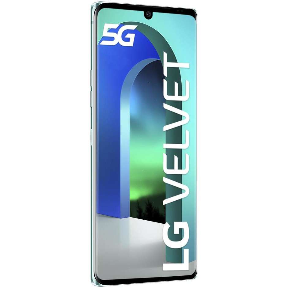 LG Velvet 5G Smartphone 6,8" OLED FHD Ram 6 Gb Memoria 128 Gb 5G Android 10.0 colore Aurora Green