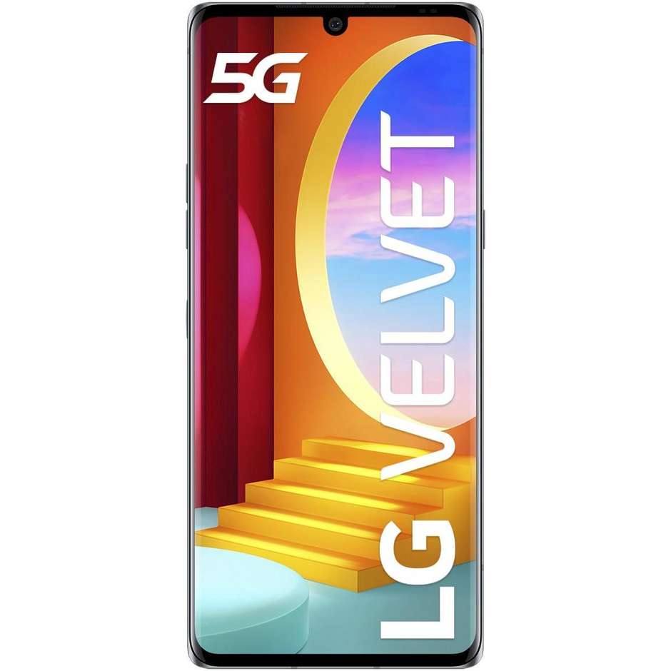 LG Velvet 5G Smartphone 6,8" OLED FHD Ram 6 Gb Memoria 128 Gb 5G Android 10.0 colore Aurora Grey