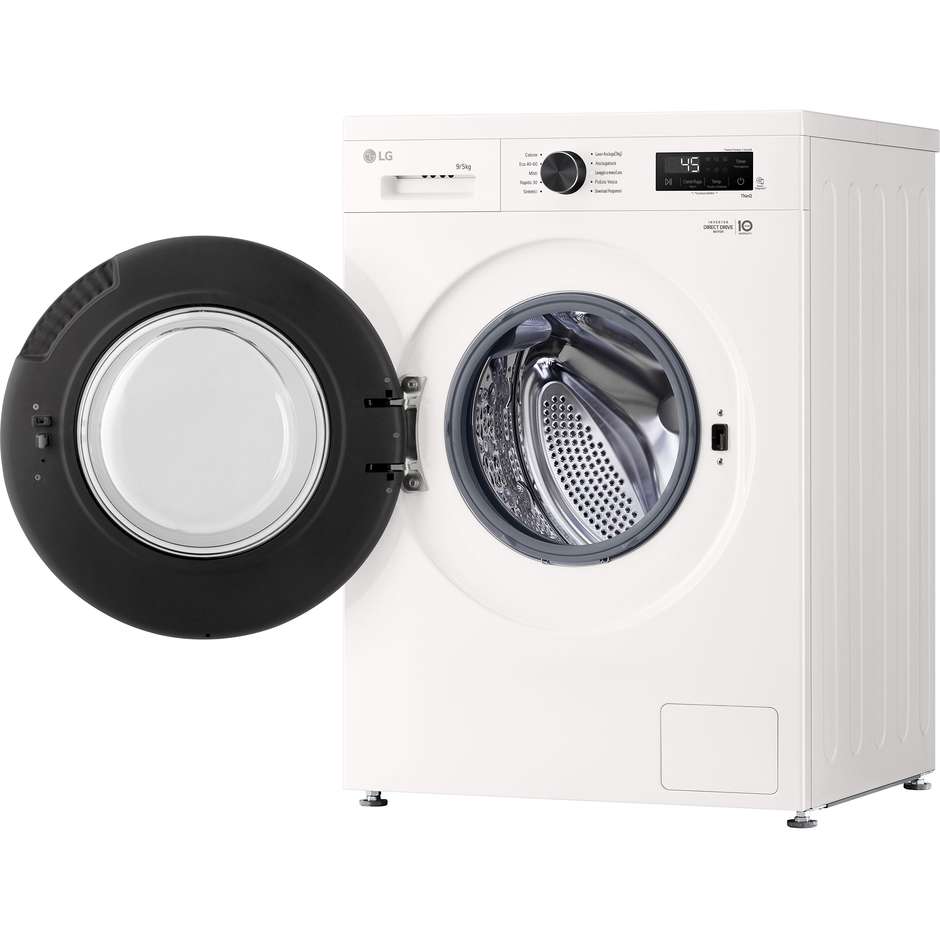 Lg W4NX1095NWB Lavasciuga 9+5 kg 1400 Giri/min Classe E Nero