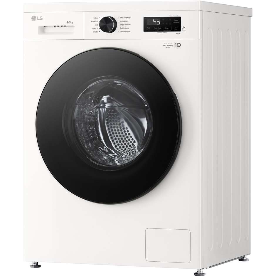LG W4NX1095NWB Lavasciuga Carica Frontale 9/5 kg 1400 Giri/min Motore Inverter Smart Wi-Fi Classe A