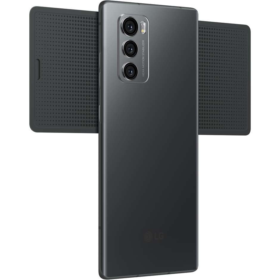LG WING 5G Smartphone pieghevole 6,8'' Full HD Ram 8 Gb Memoria 128 Gb Android colore Aurora Grey