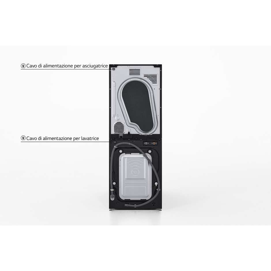 LG WT1210BBF Lavasciuga Carica Frontale 12/22 kg 400 Giri/min Motore Inverter Vapore Classe A Nero