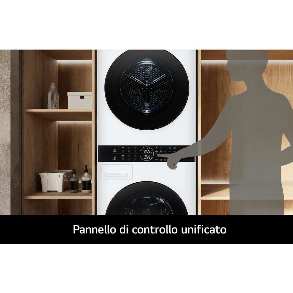 LG WT1210WWF Colonna Bucato Capacita 12/10kg 1400 Giri/min Pannello unificato Classe A Colore Bianco