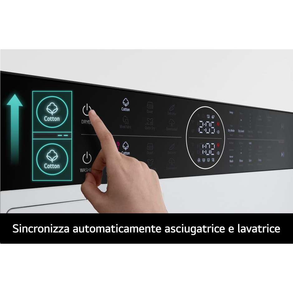 Lg WT1210WWF Lavasciuga 12+22 kg 1400 Giri/min Classe E Nero