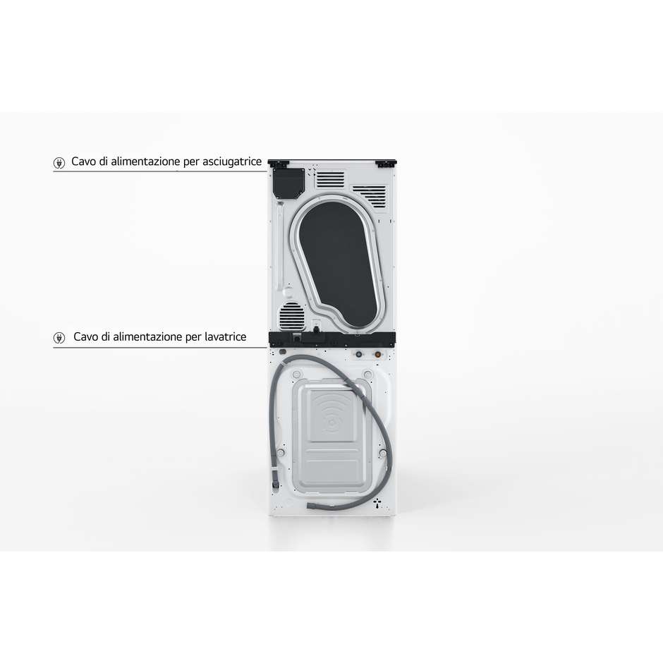 LG WT1210WWF Lavasciuga Carica Frontale 12/10 kg 400 Giri/min Motore Inverter Vapore Classe A