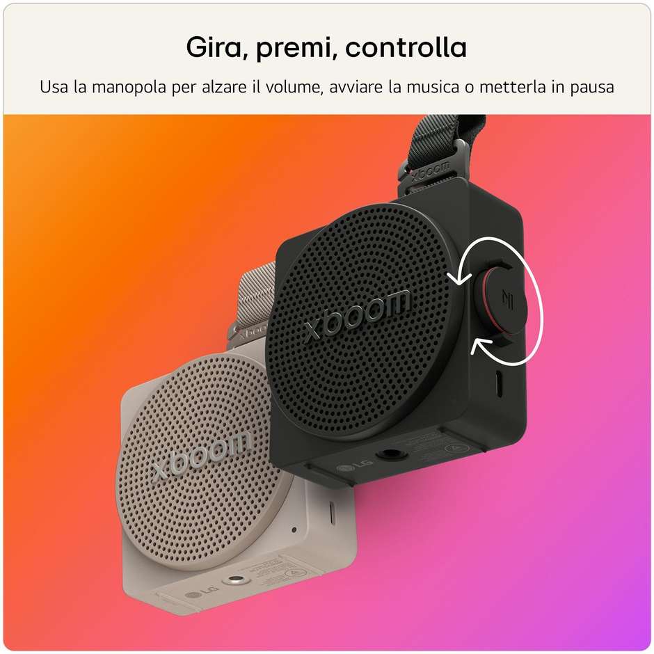 LG xboom Mini by will.i.am Speaker Bluetooth 5 W IP67 10 ore nero