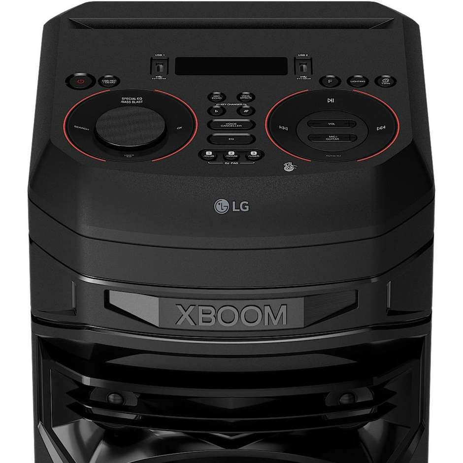 LG XBOOM RNC5 Double Bass Boost 2.0 canali Party Lighting Colore Nero