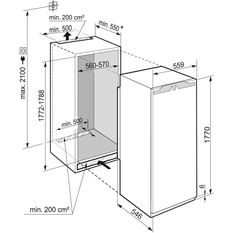Liebherr IRBe 5120-20 Frigorifero Monoporta da Incasso 294L Classe E BioFresh