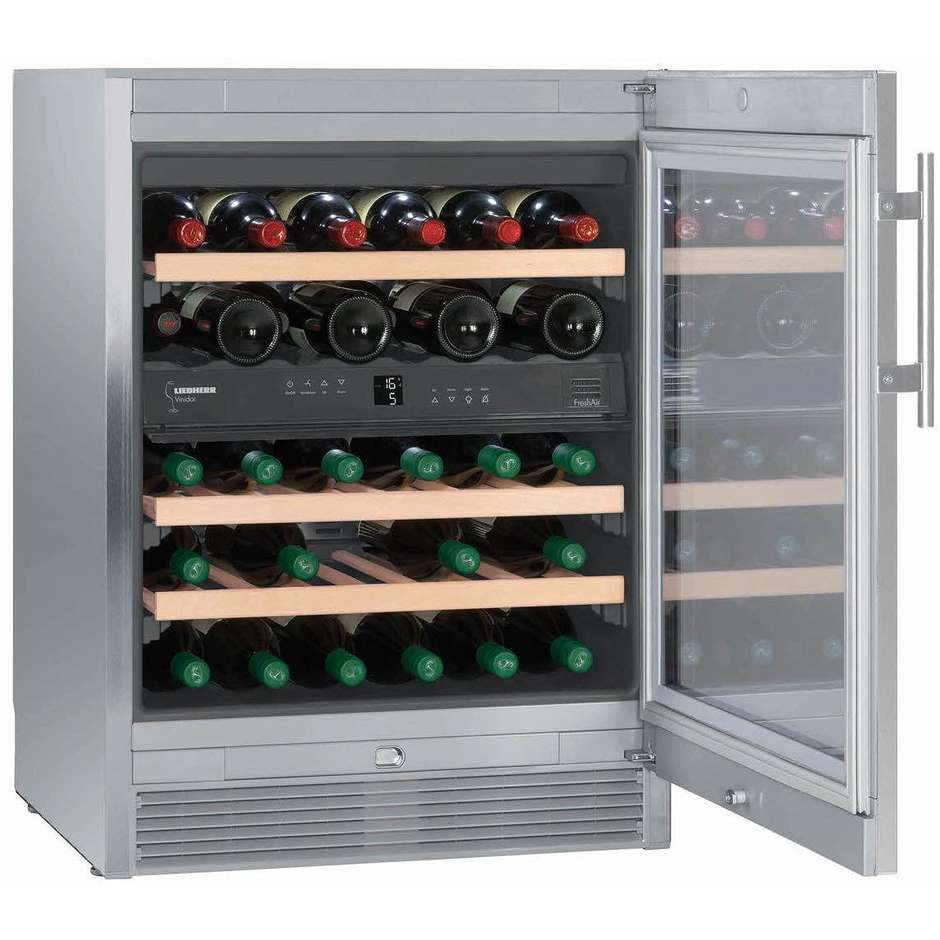 Liebherr WTES 1672 Vinidor frigo-cantina 5 ripiani 34 bottiglie classe A 38 dB  Acciaio Inox