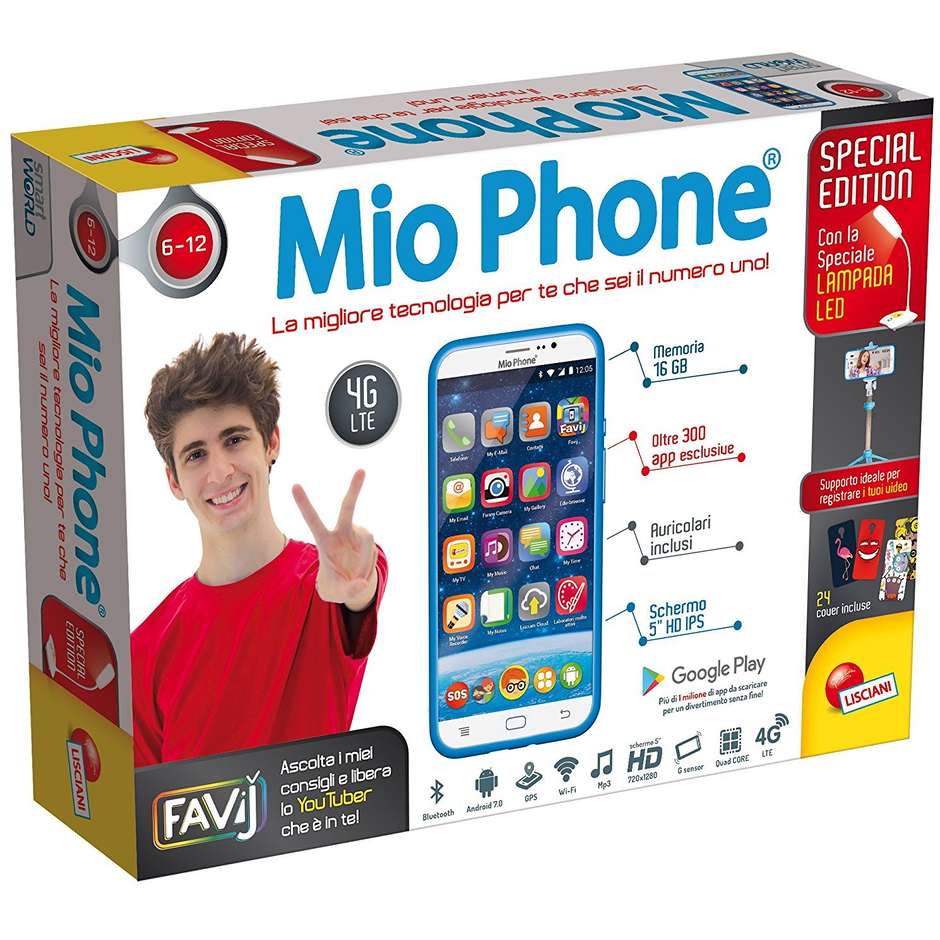 Lisciani Giochi Mio Phone Youtuber Special Edition 64175 Smartphone Display 5 pollici 16 Gb