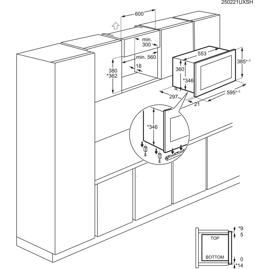 lms4203tmk forno a microonde con grill electrolux