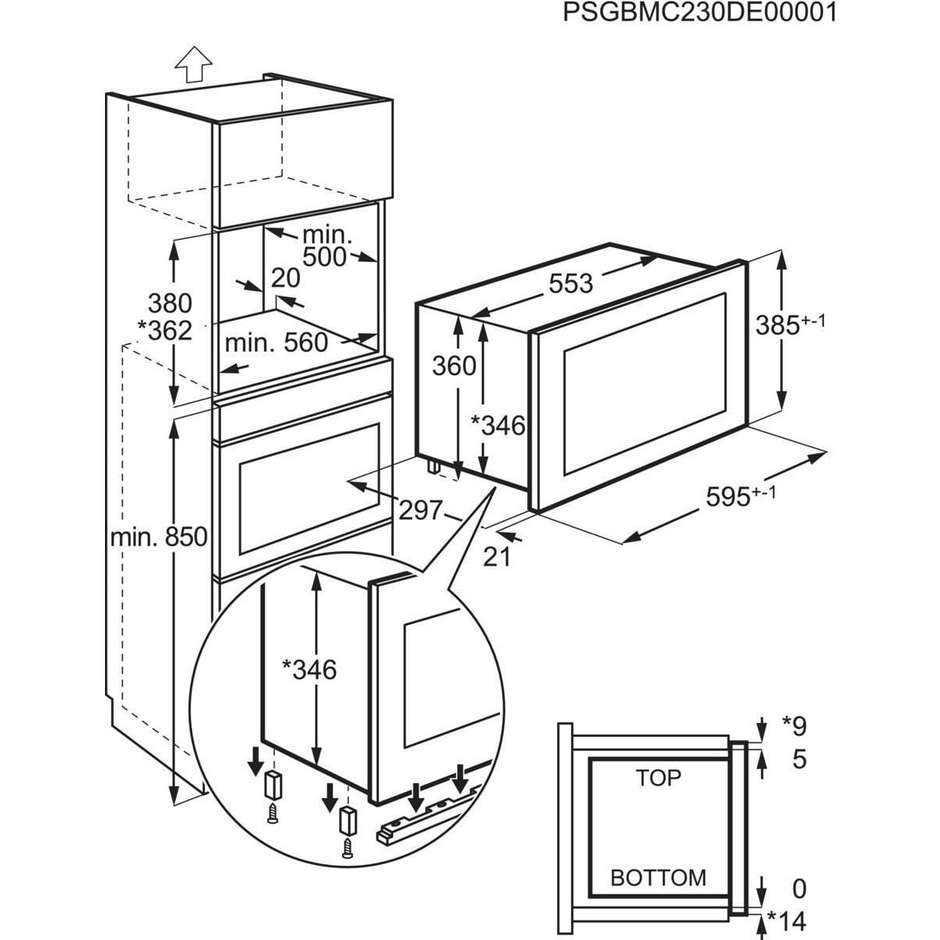 lms4203tmk forno a microonde con grill electrolux