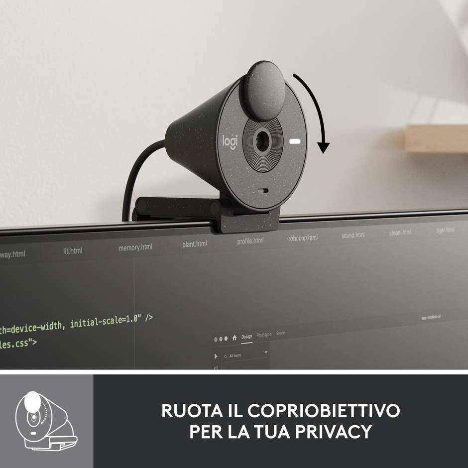 LOGITECH 960-001436 Webcam PC USB Colore Graphite