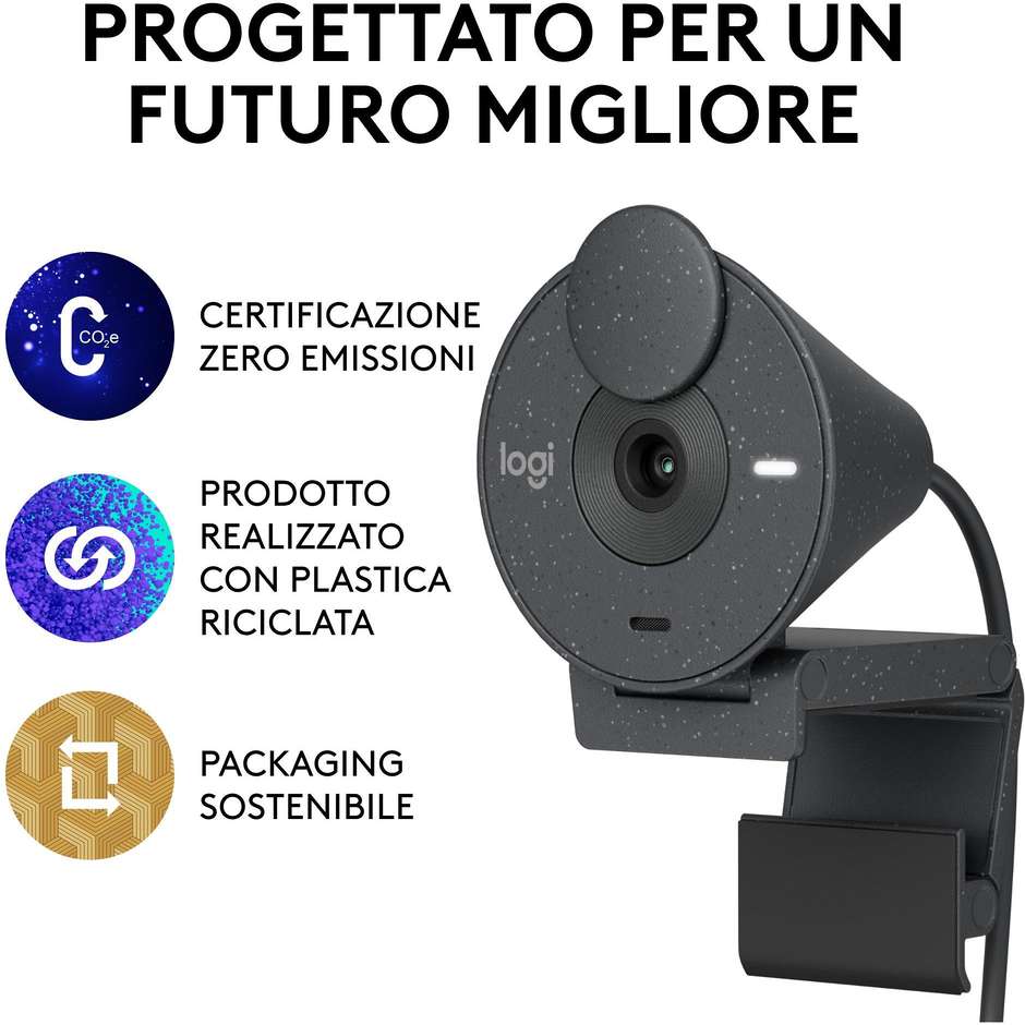 LOGITECH 960-001436 Webcam PC USB Colore Graphite
