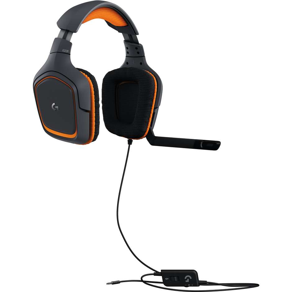 Logitech 981-000627 Prodigy G231 cuffie gaming per PC colore nero e arancio