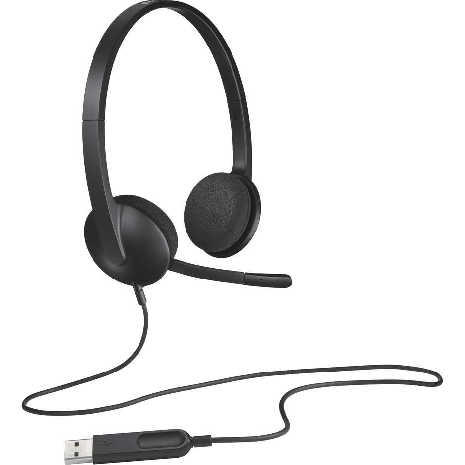 LOGITECH 981000475 Cuffie con Microfono PC USB / Jack 3.5 mm Colore Black