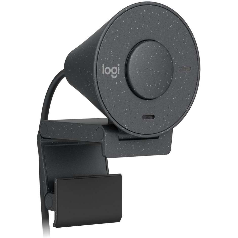 Logitech Brio 300 (960-001436) Webcam Full HD 1080p USB-C con Otturatore Privacy Grafite