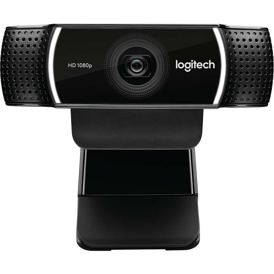Logitech C922 Pro Stream Webcam Full HD 1080p 30fps 720p 60fps Microfono Stereo Treppiede USB Nero (960-001088)