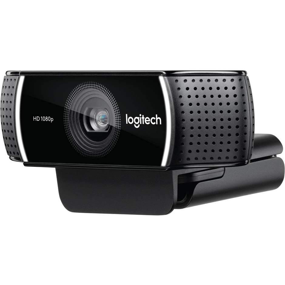 Logitech C922 Pro Stream Webcam Full HD 1080p 30fps 720p 60fps Microfono Stereo Treppiede USB Nero (960-001088)