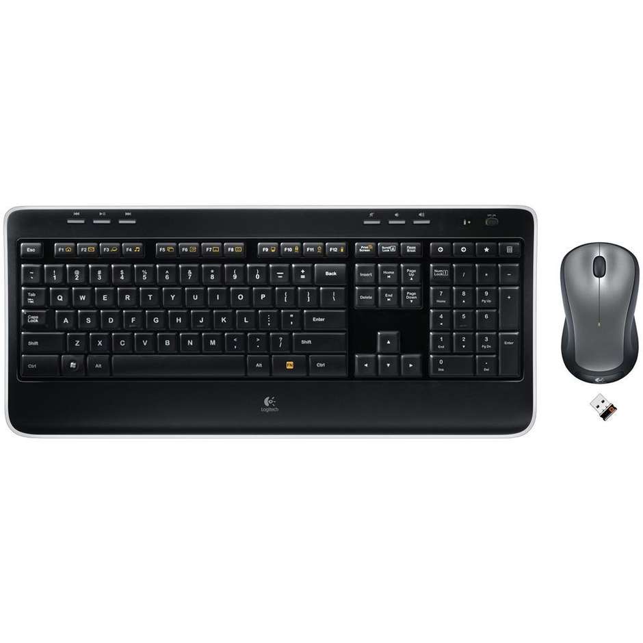 Logitech Combo MK520 Tastiera+Mouse Wireless colore Nero