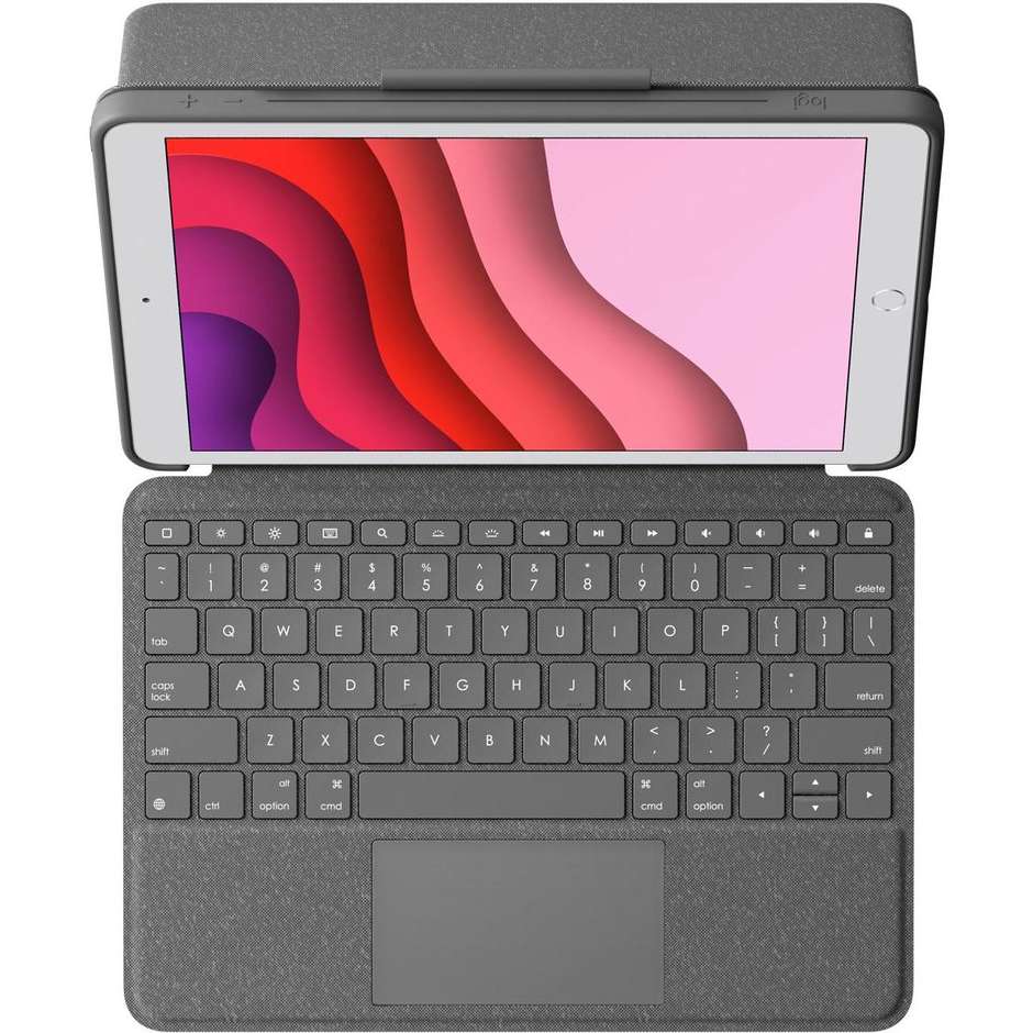 Logitech Combo Touch Cover con tastiera per iPad 7° Gen colore grafite