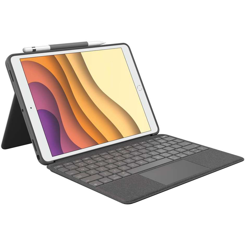 Logitech Combo Touch QWERTY Cover a tastiera per iPad Pro 3° Gen. colore grafite