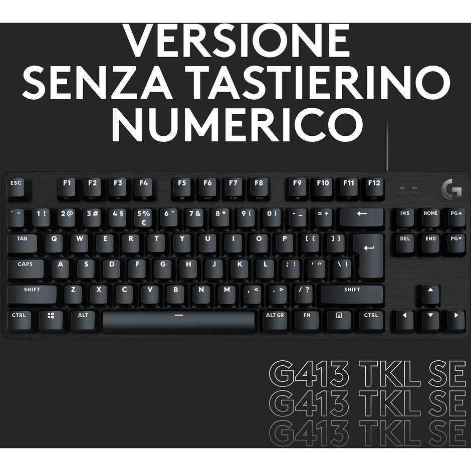 Logitech G G413 SE Tastiera Gaming USB QWERTY Italiano Colore Nero