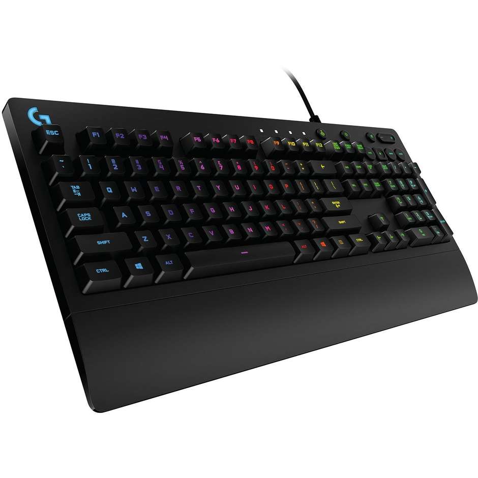 Logitech G213 Prodigy (920-009439) Tastiera da Gaming RGB Cablata USB Layout Italiano Nero