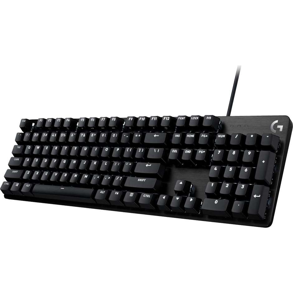 Logitech G413 SE Tastiera Gaming Meccanica Full-Size Switch Tattili Copritasti PBT Piastra in Alluminio Retroilluminazione LED Layout Italiano - Nero (920-010182)