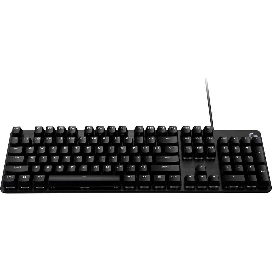 Logitech G413 SE Tastiera Gaming Meccanica Full-Size Switch Tattili Copritasti PBT Piastra in Alluminio Retroilluminazione LED Layout Italiano - Nero (920-010182)